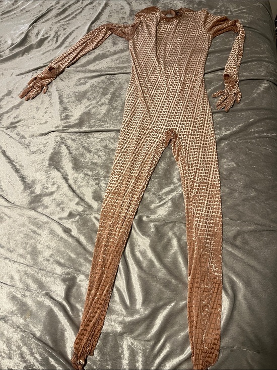 SKIMS Pants - SKIMS Brown Textured Stretch Velvet Jumpsuit